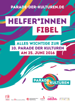 Helfer*innen Fibel - Parade der Kulturen