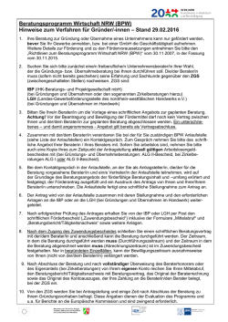 Hinweise zum Verfahren f&uuml;r Gr&uuml;nder - IBP GmbH &ndash; IHK