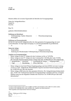 E.DIS AG Hiermit erkl&auml;re ich in meiner Eigenschaft als Betreiber der