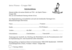Hiermit erkläre ich meinen Beitritt zur ÜSG