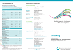 Einladung - 11. Kongress der Deutschen Gesellschaft f&uuml;r