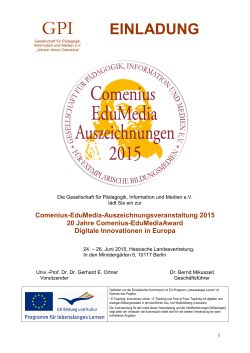 Einladung und Programm Comenius