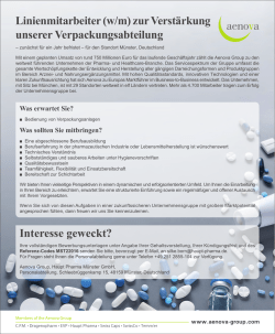 Linienmitarbeiter (w/m) zur Verstärkung unserer