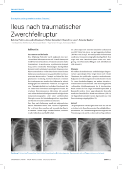 Ileus nach traumatischer Zwerchfellruptur