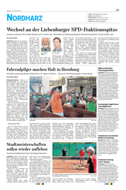 Goslarsche Zeitung vom 5. August 2015,S. 23