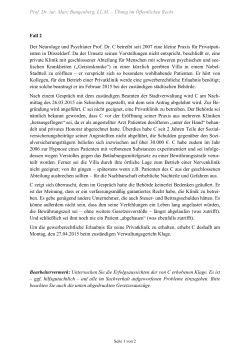 Prof. Dr. iur. Marc Bungenberg, LL.M. – Übung im Öffentlichen Recht