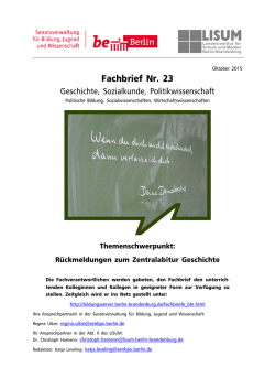 Fachbrief Nr 23_Geschichte - Bildungsserver Berlin