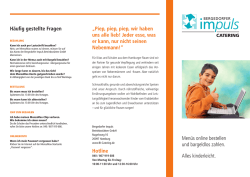 H&auml;ufig gestellte Fragen Men&uuml;s online bestellen und bargeldlos