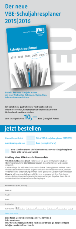 jetzt bestellen
