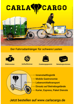 Jetzt bestellen auf www.carlacargo.de