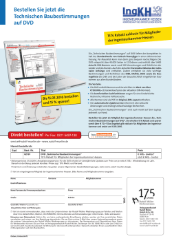 Bestellen Sie jetzt die Technischen Baubestimmungen auf DVD