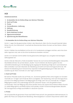 1. So bestellen Sie im Online-Shop von G&auml;rtner P&ouml;tschke 2. Kauf auf