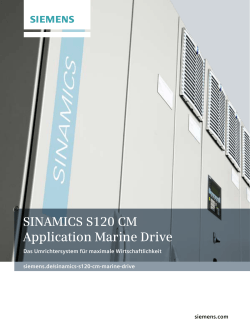 SINAMICS S120 CM Application Marine Drive