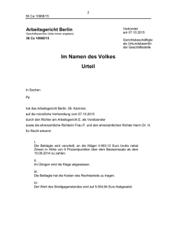 Im Namen des Volkes Urteil