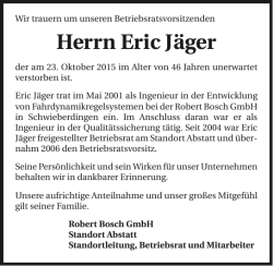 Herrn Eric J&auml;ger