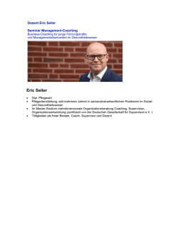 Dozent Eric Seiler