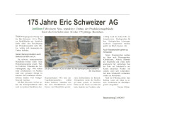 175 Jahre Eric Schweizer AG