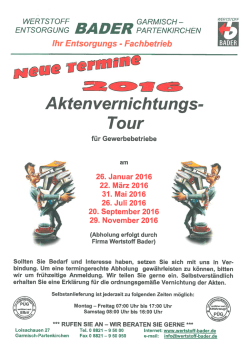 Akten vernichüihgs Tour