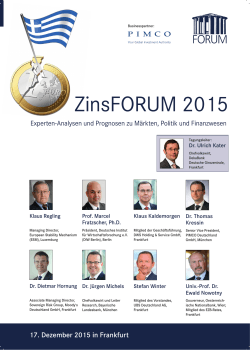 ZinsFORUM 2015 - European Stability Mechanism