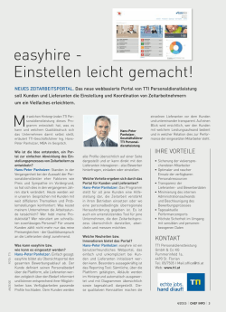 easyhire - Einstellen leicht gemacht!