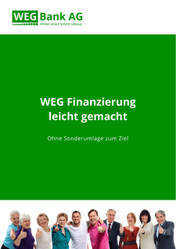 WEG Finanzierung leicht gemacht - WEG-Bank
