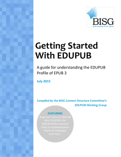 Getting Started With EDUPUB