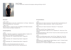 Education _2013 - 2015 Postgraduate diploma in Fine Arts / with