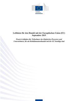 Guidelines on Trading with the European Community (EC)