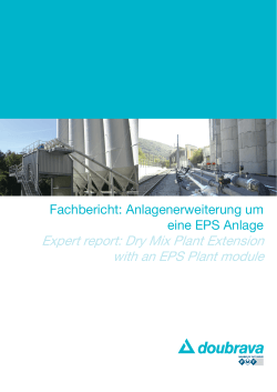 Expert report: Dry Mix Plant Extension with an EPS Plant module