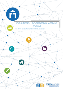 Diskutieren und Fragen kl&auml;ren im Forum