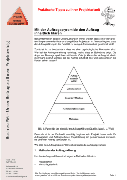 Mit der Auftragspyramide den Auftrag inhaltlich klären