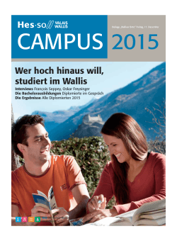Wer hoch hinaus will, studiert im Wallis - HES-SO Valais