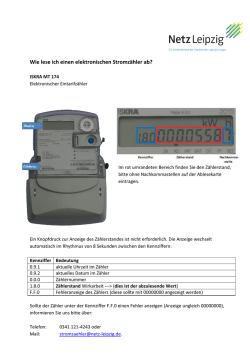Wie lese ich einen elektronischen Stromz&auml;hler ab?