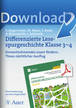 Differenzierte Lese- spurgeschichte Klasse 3&ndash;4