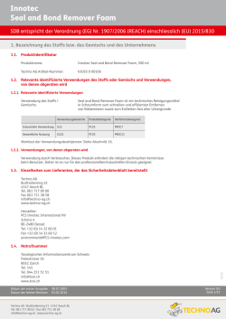 Techno AG - Sicherheitsdatenblatt Innotec Seal and Bond Remover