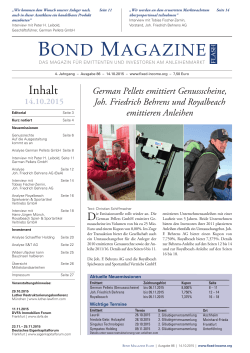 bond magazine - Joh. Friedrich Behrens