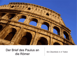 II. Paulus` Evangelium &ndash; LEHRE 1,16-11,36
