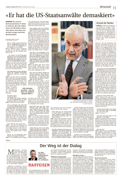 Interview Zentralschweiz am Sonntag 06.12.2015