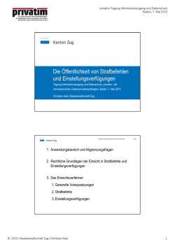 Die Öffentlichkeit von Strafbefehlen und