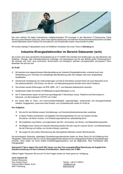 Industrie-/Energieelektroniker im Bereich