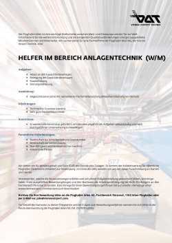 helfer im bereich anlagentechnik (w/m)