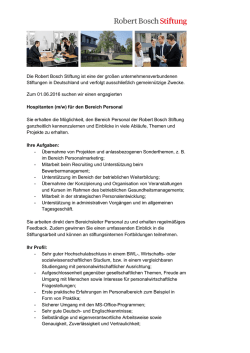 Hospitanz (m/w) Bereich Personal