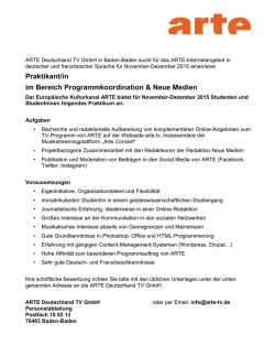 Praktikant/in im Bereich Programmkoordination & Neue