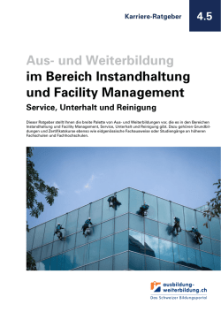 Aus- und Weiterbildung im Bereich Instandhaltung und Facility