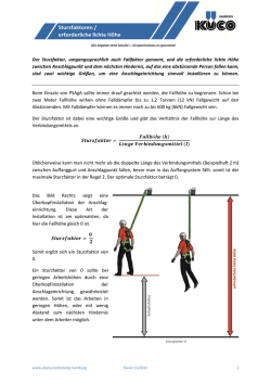 Sturzfaktoren u. erforderliche lichte Höhe
