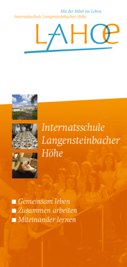Internatsschule Langensteinbacher H&ouml;he