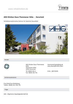 Rehaklinik AHG Kliniken Daun-Thommener Höhe