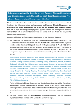 Merkblatt zur Ballungsraumzulage