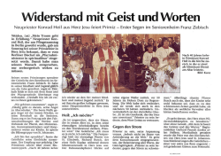 Widerstand mit Geist und Worten