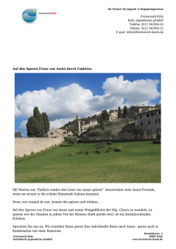 Auf den Spuren Franz von Assisi durch Umbrien Mit Worten wie